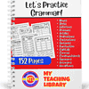 Comprehensive homeschool grammar practice workbook for preschool to 12th grade including nouns, verbs, adjectives, pronouns, punctuation, sentences, and more.