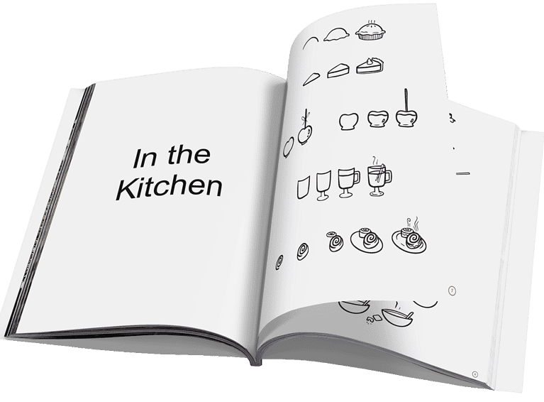 Knife, apple, pie, bowl, cup, steaming food, cooking, kitchen, homeschool, learning activity, educational resource, homeschool curriculum, homeschooling supplies, homeschool lesson plan, homeschool resource kit.