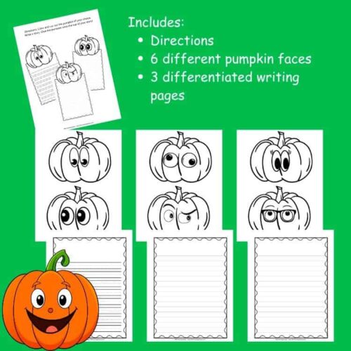 Pumpkin face coloring pages for homeschool, pumpkin faces with different expressions, Halloween printable activities for kids, educational fall themed craft, homeschool resource co.