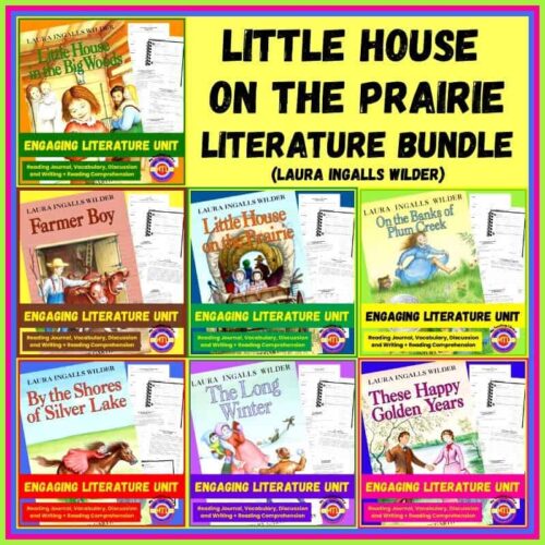 Z-67-Little-House-Bundle.jpg Little House on the Prairie literature bundle by Laura Ingalls Wilder, featuring engaging reading journals, vocabulary, discussion, and comprehension activities. Perfect for homeschool reading programs.