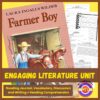 Farmer Boy literature unit for homeschooling, includes reading journal, vocabulary, discussion, writing, and reading comprehension activities for elementary and middle school students.
