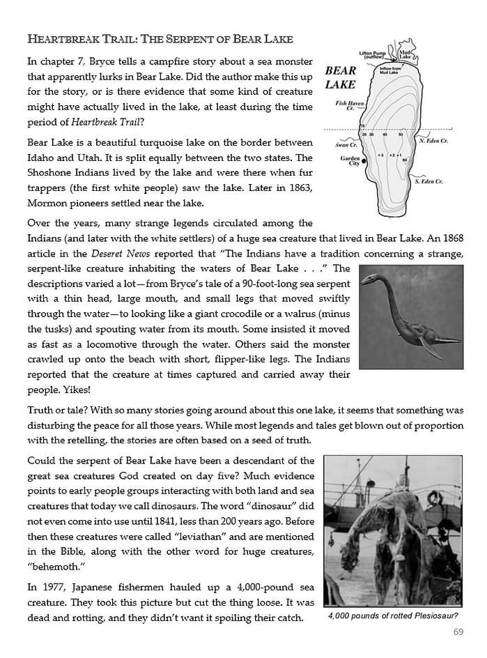 Sea monster lore, Bear Lake serpent, homeschool science resources, dinosaur history, educational activities, nature exploration, teaching archaeology, homeschool science curriculum, nature study, homeschool resources for kids.