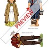 clothes 2 Raincoat, beach outfit, and loggers outfit for homeschool costume role-playing activities, perfect for homeschooling resources focused on outdoor and adventure-themed lessons.