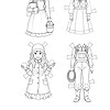 clothes to color Coloring page of traditional dresses for Rosa and Andi with paper dolls, perfect for homeschool arts and crafts activities.