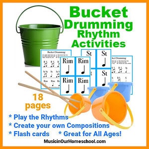 Bucket Drumming Rhythm Activities for Improvisation for Elementary Students