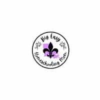 Homeschool Resource Co. logo featuring a purple fleur-de-lis inside a circular emblem emphasizing homeschool support and resources.