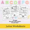 cropped-website-product-image.jpg Letter practice worksheets for homeschooling, featuring alphabet tracing, coloring, and phonics activities to support literacy and early learning. Perfect for homeschool resources.