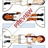 dolls Andi, Rosa, and Jenny illustrated on a basketball court, showcasing diverse girls in homeschool education, wearing stylish outfits. Perfect for homeschool resources and learning activities.