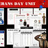 veterans day flat layout - Copy Veterans Day educational resource for homeschooling, including history, military alphabet, flag etiquette, and veteran appreciation activities for homeschooling families.