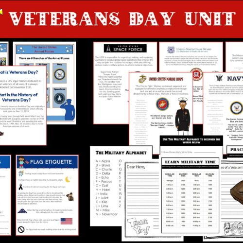 Veterans Day educational resource for homeschooling, including history, military alphabet, flag etiquette, and veteran appreciation activities for homeschooling families.