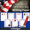 wy-119-a.jpg Veterans Day writing paper templates for homeschooling, featuring patriotic themes and designs to honor military service. Perfect for Veterans Day educational activities and classroom or home use.