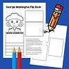 wy-161-d.jpg George Washington history flip book template for homeschool activities, featuring coloring and fact-writing prompts for educational fun.