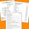 Crossword puzzle and vocabulary quiz pages from Homeschool Resource Co, designed for homeschool educators to enhance language skills and vocabulary learning.