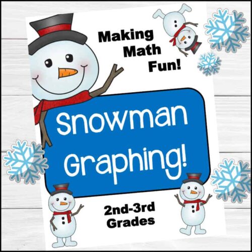 Snowman graphing activity for 2nd-3rd grade math, homeschool resource, winter learning, fun math worksheets, snowman themed math game, easy math practice for elementary students, engaging homeschool math facts, seasonal math activities, snowman graphing printables, hands-on math learning tools.