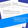 wy-472-b Homeschool writing prompts for daily reflection, printable daily journal prompts for homeschool students, engaging homeschooling prompts for each day of the month, educational daily writing activities for homeschool curriculum, homeschool resource for daily writing and reflection exercises.