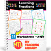 z-328-LearningFractions-cover.png 25 homeschool math worksheets on fractions with keys for elementary grades and guided practice for effective homeschooling.