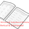 z-340-1st-Grade-Addition-Subtraction-2.png Missing minue and subtrahend worksheets for homeschool math practice with vertical and horizontal problems, ideal for homeschooling resources.