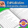 z-487-Capitalization-1st-word-cover.jpg Capitalize first words in a sentence homeschool printable, kindergarten to 12th grade educational resource for early learners to teens for effective English grammar practice.