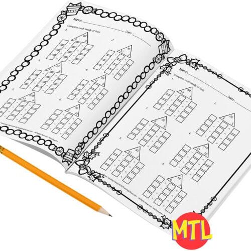 Subtracting 1 from each number to fill in the missing number, math worksheet for homeschool learning.