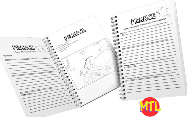 zy455-France-5-themes-of-geography-notebooking-country-d.jpg France geography homeschool worksheet with maps and writing prompts for homeschooling students.