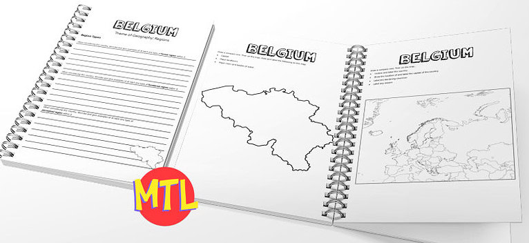 zy457-Belgium-5-themes-of-geography-notebooking-country-d.jpg Belgium geography homeschool curriculum with maps and travel notes, ideal for homeschooling resources and educational activities.