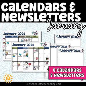 Editable January Calendars & Classroom Newsletters Grades K–2 | Fun Holidays