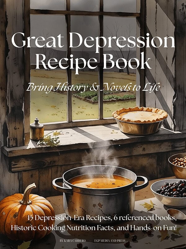1-4.png Homeschool depression recipe book with historical cooking nutrition facts and hands-on activities for mental health education.