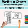 147 Creative writing resources for homeschool students, including no-prep story writing units and word lists to enhance storytelling and literacy skills. Perfect for homeschooling or classroom use.