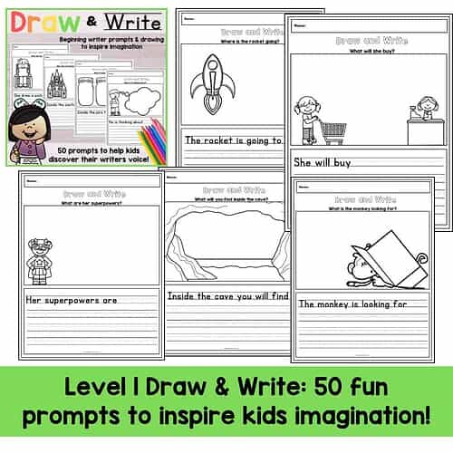 21 Draw and Write BUNDLE: Beginner Writer Bundle of Resources!