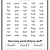 4 Reads and records high-quality list of simple phonetic words for homeschool learning activities and early literacy development.
