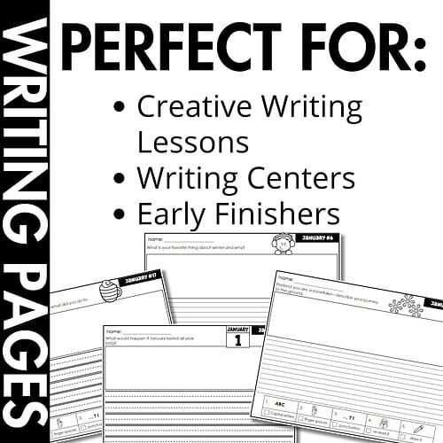 January Writing Prompts | Winter Journal Pages | New Year Writing Activities 4 January Writing Prompts | Winter Journal Pages | New Year Writing Activities sampling of pages included