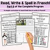 fsl 1. Printable French language worksheets for kids learning to read, write, and spell in French, including verb conjugation and grammar activities.