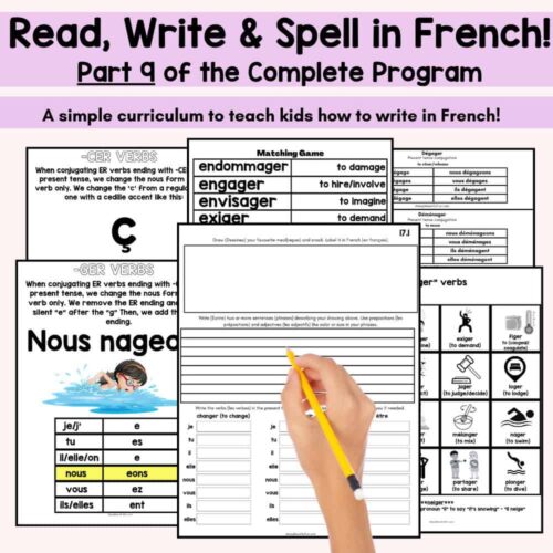 1. French language homeschool curriculum for kids, teaching reading, writing, and spelling through engaging activities and grammar lessons for homeschooling families.