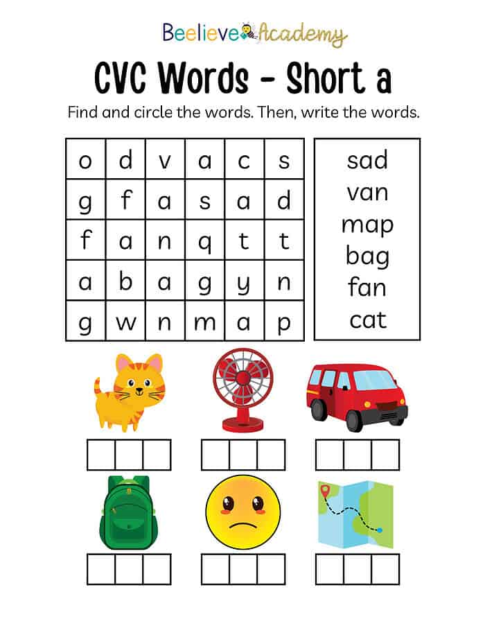69 Kindergarten Reading Workbook: CVC Words, Fluency Passages (Digital Download)
