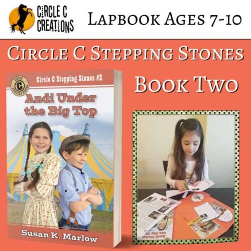 ABT lapbook 1. Homeschool resource for ages 7-10, featuring Circle C Stepping Stones Book Two, ideal for homeschooling curriculums, reading enrichment, and educational activities.