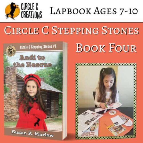 AtoR lapbook And to the Rescue. Circle C Stepping Stones Book Four for ages 7-10, featuring engaging homeschool resource activities. Perfect for homeschooling parents seeking fun, educational reading materials.