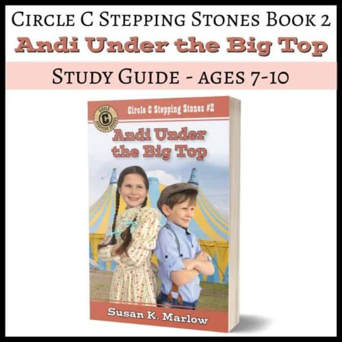 1. Homeschool resource guide for ages 7-10, focusing on "Andi Under the Big Top" circus theme, perfect for homeschooling math and reading curriculum support.