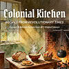 1. Vintage colonial kitchen with rustic wooden table, fresh baked bread, steaming soup, and vintage cookware, perfect for homeschool history and traditional cooking lessons.