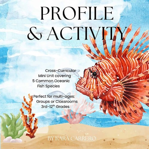 Red Lionfish Educational Activity Pack