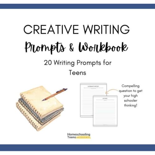 1. Creative writing prompts and workbook for teens, with 20 engaging writing ideas to enhance homeschooling, improve writing skills, and encourage creative thinking.