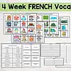 1. French vocabulary unit for homeschool, includes phrases, dictations, and tests for 4 weeks of learning, ideal for homeschool resources and language education.