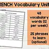 French school Bonjour, French class, science class, social studies, history, geography, library, cafeteria, laboratory, math, English class, gym class, 12 essential French vocabulary words for homeschool language learning.
