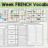 French spring words French vocabulary unit flashcards with images of seasonal words, animals, and nature; includes phrases, dictations, and tests for 4 weeks of homeschooling lessons.