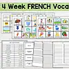 French summer vocabulary French vocabulary unit, 4-week homeschool course for children, educational printables, community-focused learning resources, homeschool curriculum, language learning tools, homeschooling in my community, classroom activities, ESL teaching aids, bilingual education materials.