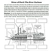 GTA6 Steamboat-themed homeschool activity worksheet focused on teaching navigation terms and labeled ship parts for educational homeschooling resources.