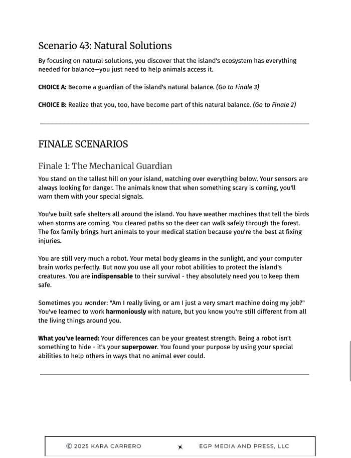 1. Educational homeschool resource featuring natural solutions for island ecosystems and survival scenarios, perfect for homeschooling curricula.
