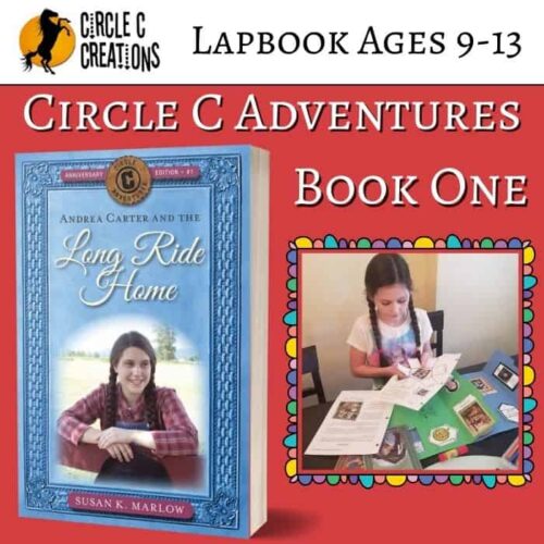 LRH1 lapbook 1. Homeschool resource for ages 9-13 featuring Circle C Adventures book, ideal for homeschooling curriculum, literacy, and engaging educational activities.