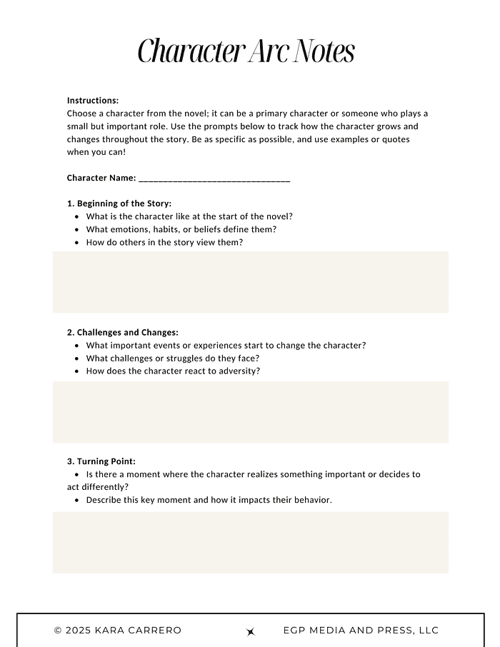 Lyddie-Novel-Study.zip-20.png Character arc notes, homeschool resources, educational worksheet, character development, homeschool curriculum for kids and teens, creative writing prompts, storytelling, character analysis, homeschooling tools, printable educational resources.