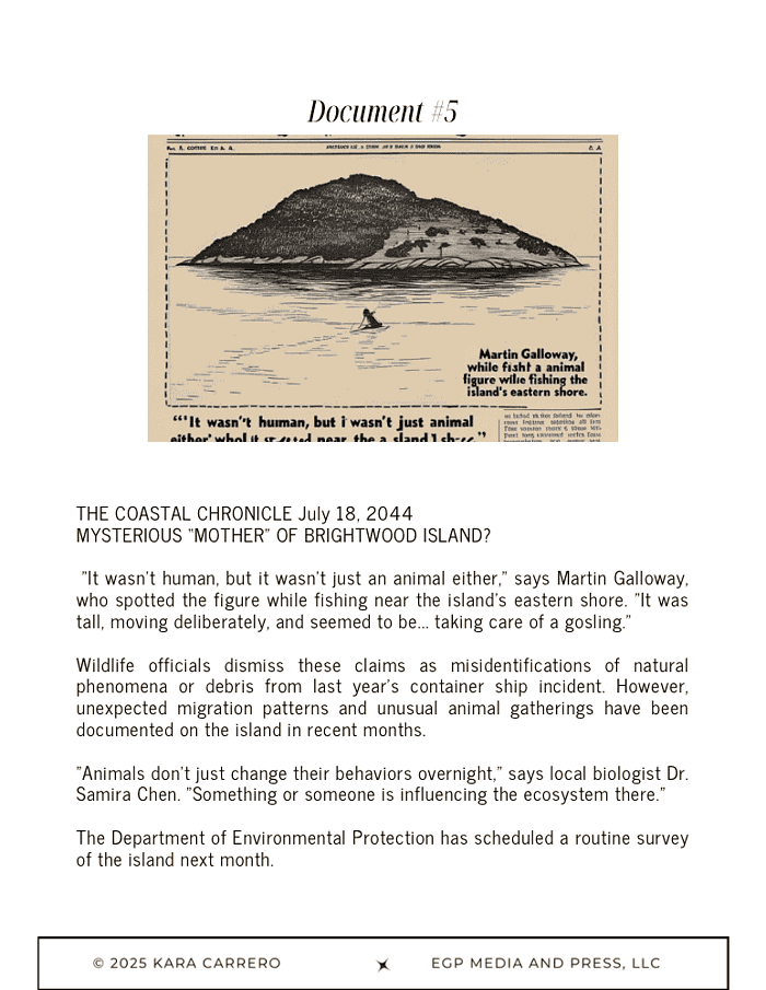 Mock-Primary-source-documents.pdf-33.png Birds fishing near Brightwood Island, coastal wildlife, natural animal behavior, environmental conservation, homeschooling science resources, nature observation.