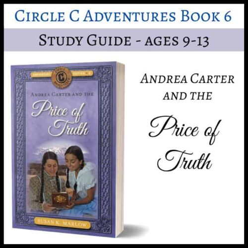 POT guide 1. Study guide for homeschooling ages 9-13 based on "Price of Truth" by Andrea Carter, ideal for homeschool resources and educational curriculum.
